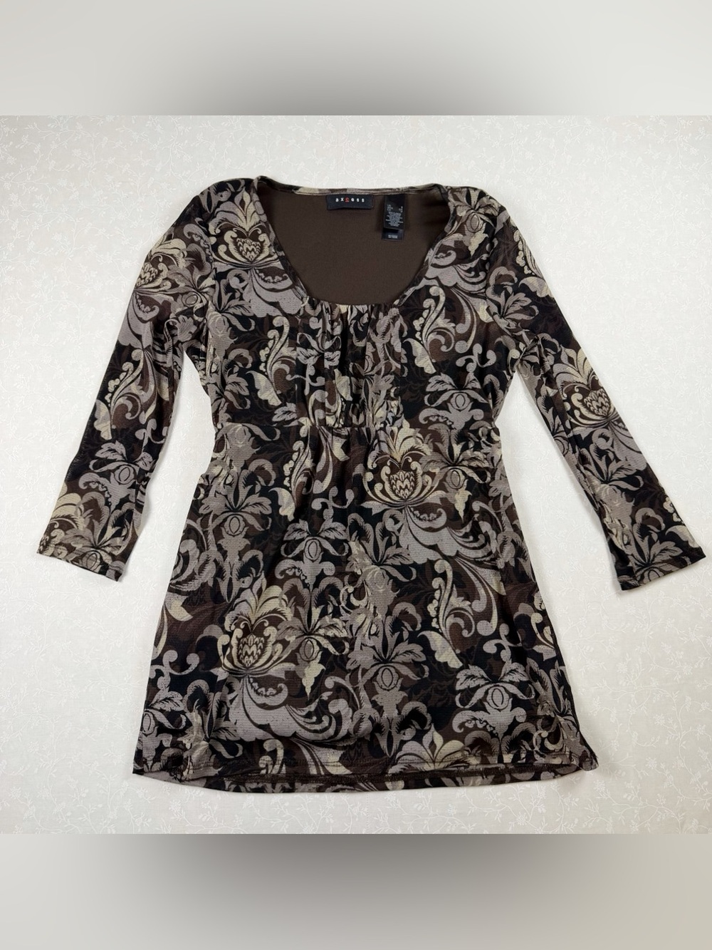 Whimsygoth Axcess Floral Mesh Top — Size S